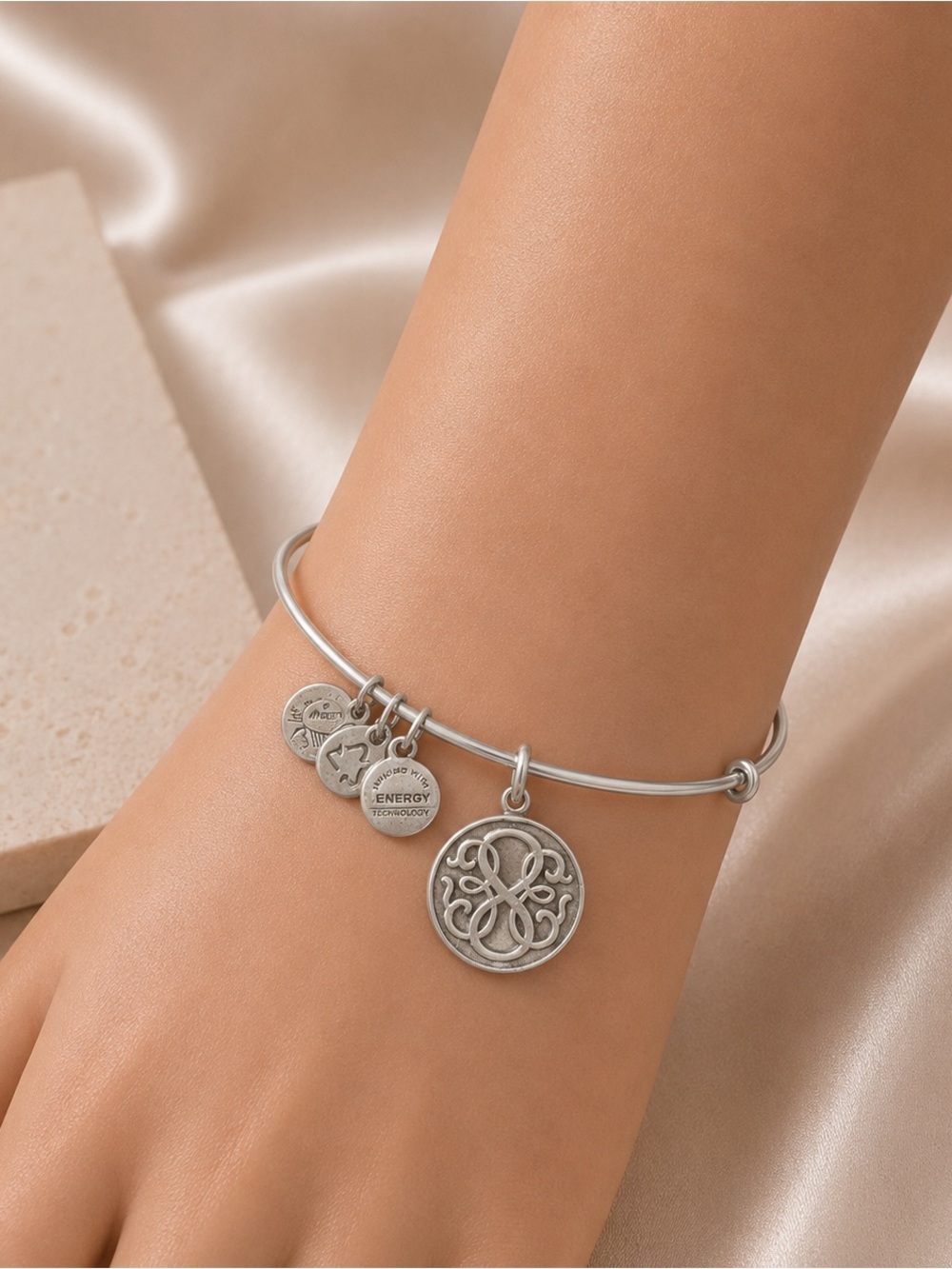 Alex and Ani Path of Life II Infinity Knot Rafaelian Silver Bangle